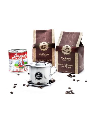 Vietnamese coffee starter set Vietbeans - Hoa and traditional - entire coffee beans - Coffee Vietnam - High quality Vietnamese coffee Vietbeans Bohne