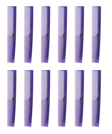 Allegro Combs 420 Hair combs Barber Comb Comb Set Hair Cutting Combs Pocket Comb Combs for Hair Stylist Styling Comb Purple Combs 12 pk.