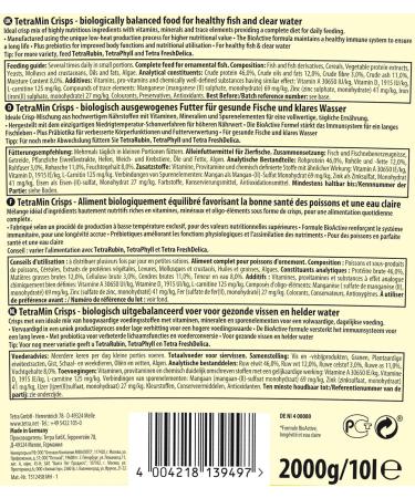 Tetramin Crisps - Premium Fish Feed for Tropical Decorative Fish | 10L 2kg Pack | High Nutrition & Low Water Pollution - Buy Online on SooperMarket.com