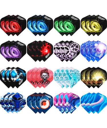 CyeeLife-PET Dart Flights 48pcs(16Designs) Standard,Accessories kit Wings