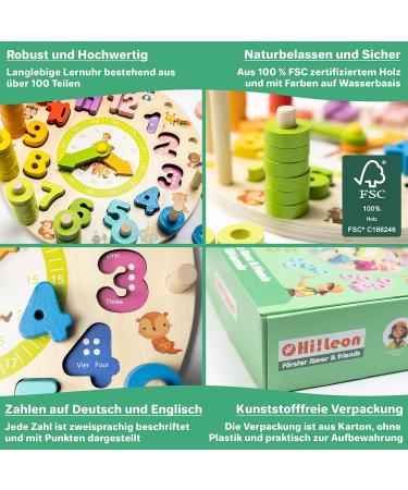F rster Xaver 2-in-1 Learning Watch | Montessori & Waldorf Toys for 3+ | Educational Wooden Sorting Games - Buy Online on SooperMarket.com