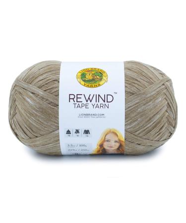 Lion Brand Yarn Rewind Yarn  Yarn for Knitting and Crocheting  Craft Tape Yarn  1-Pack  Willow Willow 1 Pack
