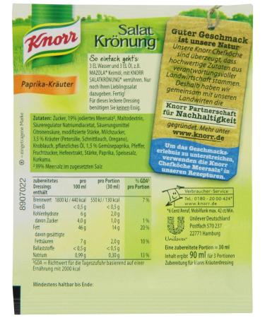 Knorr Salat Kronung Paprika-Krauter - 5 Count Packet | Salad Herbs with Paprika - Buy Online on SooperMarket.com