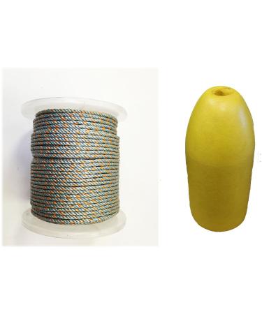 KUFA 400' Lead Core Rope 1/4" Diameter and 11" Yellow Float Combo(QL4+F11Y)