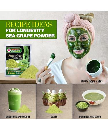 Longevity Dehydrated Sea Grapes 4.23 oz (6 pack) - Umibudo Green Caviar & Lato Seaweed | Boost Immune System & Health, 4.2 oz (Pack of 6) - Buy Online on SooperMarket.com