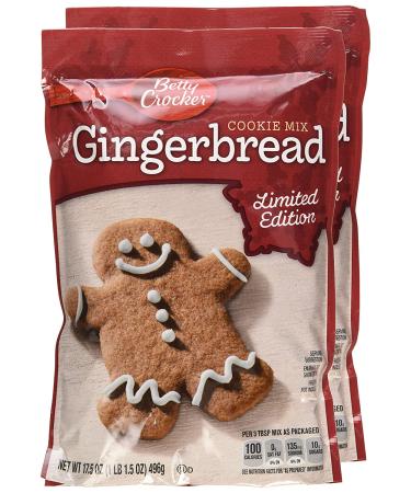 Betty Crocker Gingerbread Cookie Mix 17.5 Oz - Pack of 2 | Holiday Baking Essential - Buy Online on SooperMarket.com