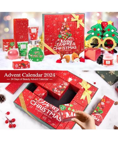 LUCOTIYA 2024 Advent Calendar - 24 Days of Beauty & Bath Gifts for Women | Perfect Christmas Gift Basket & Skincare Set - Buy Online on SooperMarket.com