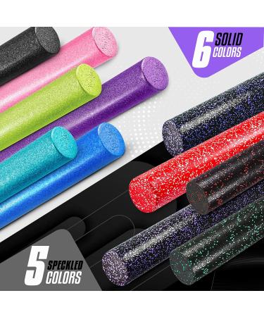 YES4All High-Density Foam Roller - 30/45/60/90 cm for Muscle Relief Yoga & Self-Massage - Purple Speckled - Buy Online on SooperMarket.com