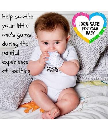 Teething Mittens with Baby Food Feeder Pacifier | Soothe Tender Gums | Fruit Teether Set for Safe Solid Food Introduction | Ideal for Teething & Baby's First Feeding - Buy Online on SooperMarket.com