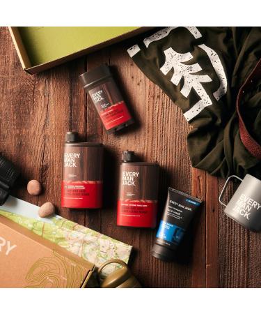 Every Man Jack Cedar + Red Sage Gift Set - Clean Ingredients Men's Body Wash Shampoo Deodorant & Face Wash - Perfect for International Shipping - Buy Online on SooperMarket.com