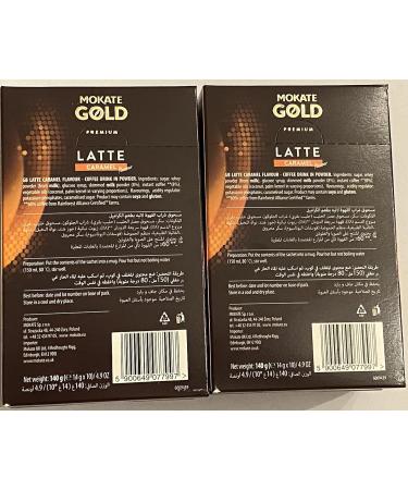 Mokate Gold Premium Latte Caramel Flavour with Caramel in Powder *2x boxes 10x sachets* - Buy Online on SooperMarket.com