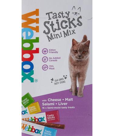 Webbox Cats Delight Mini Mix (Pack of 16) Liver 32 g (Pack of 1)