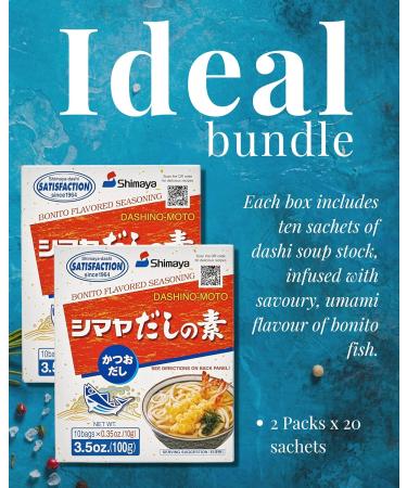 Dashi Stock Powder Bundle (100g x 2) | Shimaya Bonito Dashi Powder - Essential Seasoning for Udon and Japanese Noodles - Buy Online on SooperMarket.com