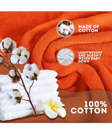Mother's Choice 100% Cotton Baby Towel with Hood - Ultra Soft & Absorbent (75x75cm) - Large Bath Towel for Newborns & Infants - 3D Fox Hooded Design - Orange Fox - Buy Online on SooperMarket.com