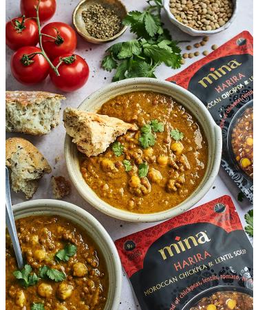 Mina Harira Moroccan Chickpea & Lentil Soup - Plant Based Protein, Vegan, Gluten Free - 10 oz - Buy Online on SooperMarket.com