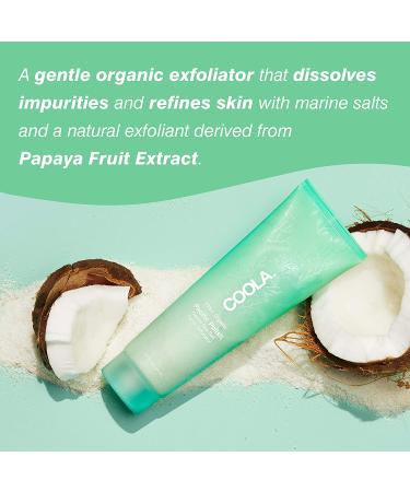 COOLA Organic Pacific Polish Face Exfoliator - Dermatologist Tested, Skin Barrier Protection - Vegan & Gluten Free - 3.4 Fl Oz - Buy Online on SooperMarket.com
