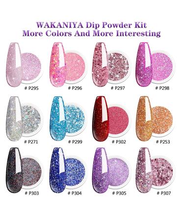 Dip Powder Nail Kit Glitter Set - 24 Pcs, 12 Colors, DIY Home & Salon Use - Buy Online on SooperMarket.com