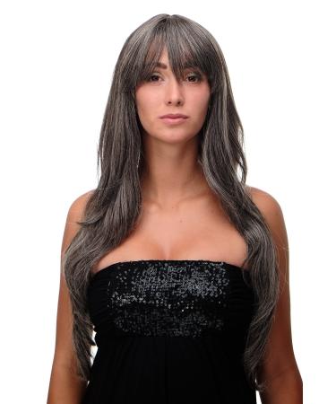 WIG ME UP - Wig dark grey grey-brown mix long parting sexy long-haired straight Wig 70cm 3111-44