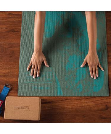 Cork Wood Yoga Blocks 2 Pack - Premium Lotus Design - 9 x 6 x 4 inches - Buy Online on SooperMarket.com