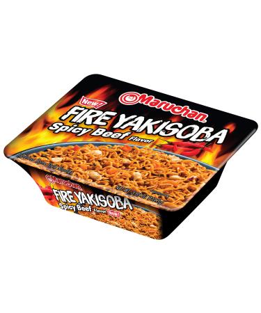 Maruchan Yakisoba Fire Spicy Beef Flavor, 3.99 Oz, Pack of 8 3.99 Ounce (Pack of 8)