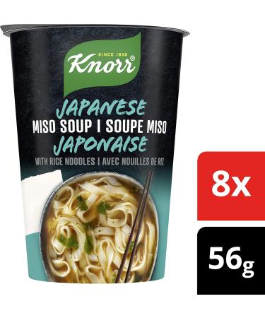 Knorr Rice Noodle Cup for a Light Soup Meal or Snack Ready in 5 mins Japanese Miso Low Fat Vegetarian and no Artificial Flavours Count of 8 (56g 8 448g) Miso 56 g (Pack of 8) - Buy Online on SooperMarket.com