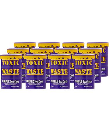 12 x Purple Toxic Waste Drum Candy Sweets - Ultra Sour Flavours (Grape BlackBerry Blueberry Blackcurrant & Black Cherry) - Buy Online on SooperMarket.com