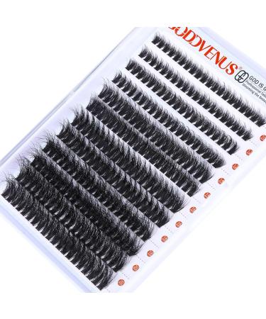 Goddvenus Eyelash Extension Kit Fluffy Individual Eyelashes Kit 20mm D Curl Russian Cluster Lashes Thick Eyelash Clusters Kit with Lash Individuals Bond and Seal Eyelash Applicator D-96D - Buy Online on SooperMarket.com
