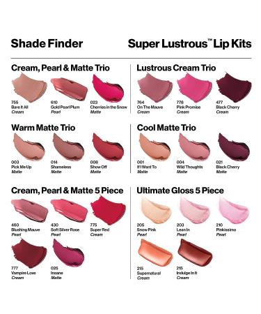 Revlon Super Lustrous Lipstick Set - 3 Piece High Impact Multi-Finish Gift Set - Buy Online on SooperMarket.com