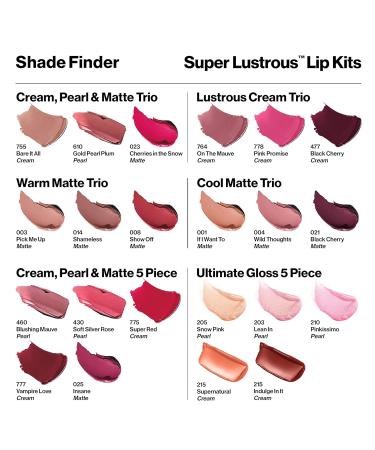 Revlon Super Lustrous Lip Gloss Set - 5 Piece Gift Set with High Shine Cream & Pearl Finishes - Buy Online on SooperMarket.com