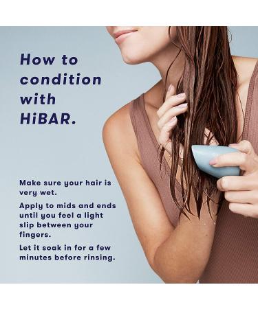 HiBAR Conditioner Bar - All Natural, Plastic Free, Eco-Friendly, Travel Size, Color Safe & Moisturizing for Dry Hair - Buy Online on SooperMarket.com