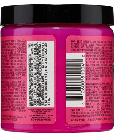Manic Panic 8oz High Voltage Classic Cream Hair Dye (Cotton Candy Pink) - Vibrant Color Formula - Buy Online on SooperMarket.com