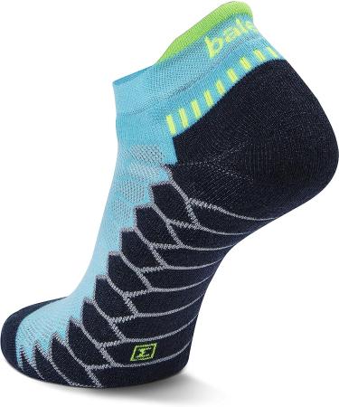 Silver Compression No Show Running Socks - Aqua Large (1 Pair) | Men and Women's Athletic Performance - Buy Online on SooperMarket.com
