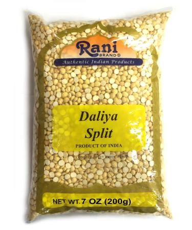 Rani Daliya Split (Roasted Split Chickpeas Dalia) 7oz (200g) All Natural | Vegan | Indian Origin Net Wt. 7oz (200g)