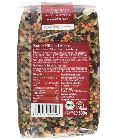 Buy Davert Colorful Organic Pulses (500g) - Premium International Shipping Available - Buy Online on SooperMarket.com