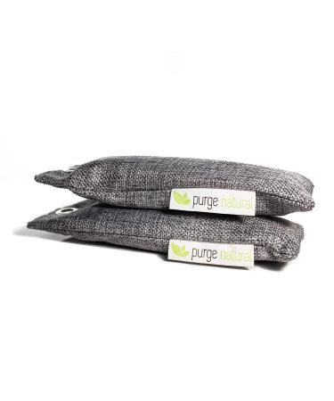 Purge Bag - Activated Bamboo Charcoal Deodorizer Odor Neutralizer - Shoes and Gym Bags. Natural Unscented Dehumidifier Purifier Absorbs Excess Moisture