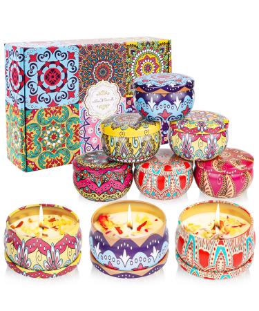 Fragrance candles gift set for women 6 pieces of aromatherapy candles set natural soy wax candles set small gift set fragrance candles for Mother's Day Christmas birthday Valentine's Day