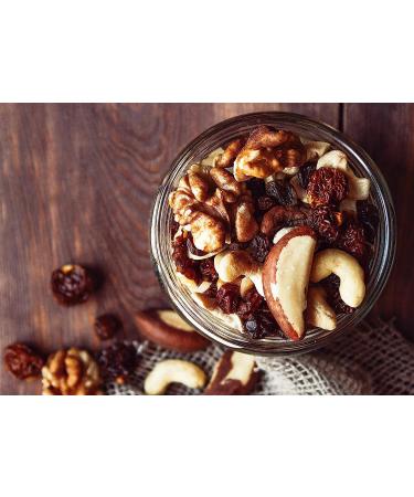 Organic Energy Trail Mix 1lb - Non-GMO Raw Nuts & Berries with Cashews, Golden Berries, Raisins, Walnuts, Brazil Nuts - Vegan Superfood Bulk - Buy Online on SooperMarket.com