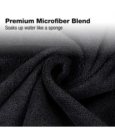 Eurow Microfiber Salon Towel  16 by 29 Inches  Black  Pack of 10 - Buy Online on SooperMarket.com