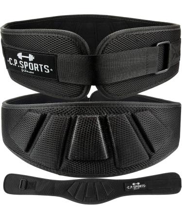 C.P.Sports Weightlifting Belt - Ultra Light Fitness Training Belt for Bodybuilding & Strength Training | Robust Nylon for Men & Women | XXL (117-132cm) - Black - Buy Online on SooperMarket.com