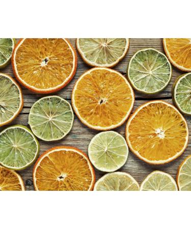 Nim's Dried Orange Lime Slices Wheels | 20 Pieces | 100% Natural | Gluten Free| | Dehydrated Oranges Limes for Cocktails Garnishes Desserts | Dried Fruit Slices