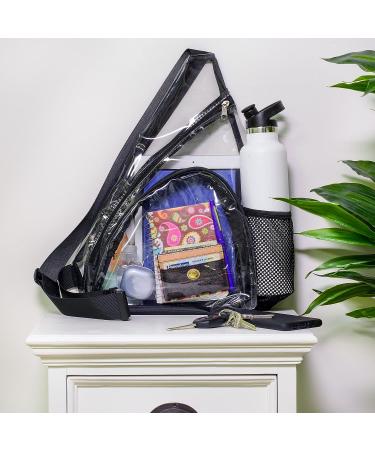 Medium Clear Sling Bag - Transparent Crossbody Backpack for Concerts, Festivals, and Events | Stadium Approved Purse and Fanny Pack Alternative | Ideal for Travel and Outdoor Activities - Buy Online on SooperMarket.com