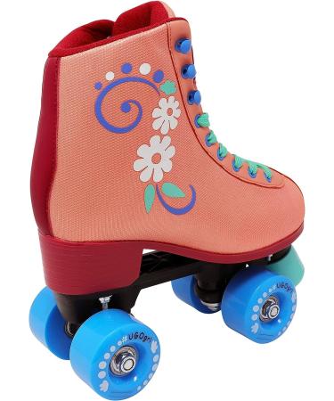 Lenexa uGOgrl Roller Skates - Kids and Womens Coral Roller Skates (Size Men 4 / Women 6) - Buy Online on SooperMarket.com