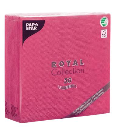 Papstar "ROYAL Collection" 1/4 fold 40 cm x 40 cm fuchsia #81747 1 x 50 pack 7.8 x 20 x 20 cm Fuchsia