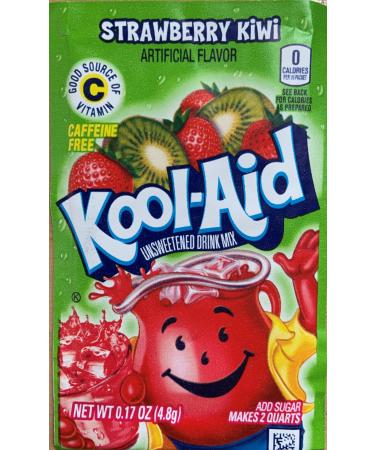 Kool Aid Strawberry Kiwi Unsweetened Drink Mix 4.8g | Pack of 6