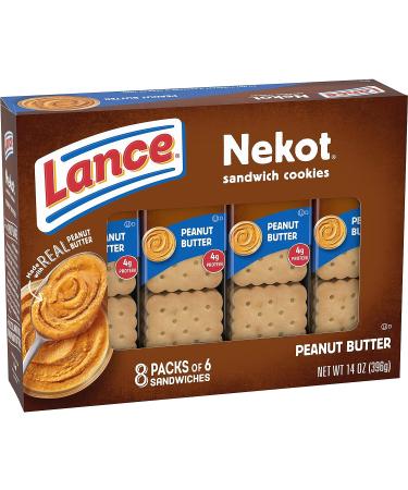 Lance Nekot Peanut Butter Sandwich Cookies - 8 Individually Wrapped Packs - Buy Online on SooperMarket.com
