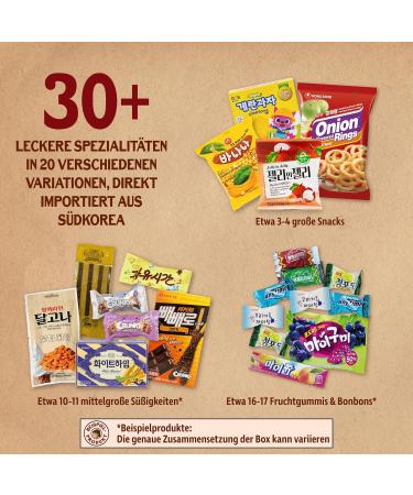 XXL Dalgona Box: Over 30 Premium Korean Sweets & Snacks - International Shipping Available! - Buy Online on SooperMarket.com