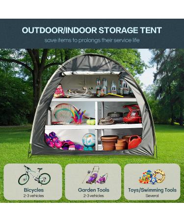 Foldable Outdoor Bike Cover Storage Tent | Waterproof Storage for Bikes, Garden Tools, Lawn Mower | AU-94R - Buy Online on SooperMarket.com