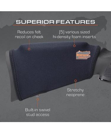 Beartooth Comb Raising Kit 2.0 - Improve Accuracy & Reduce Recoil | Neoprene | Made in USA - Black - Buy Online on SooperMarket.com