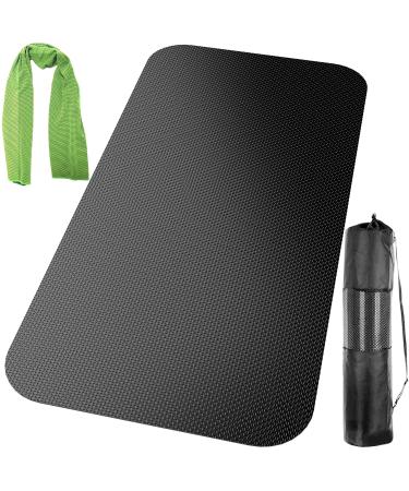 Exercise Equipment Mat - Treadmill Mat, Exercise Bike Mat, Fitness Mat, Elliptical Mat, Jump Rope Mat, Yoga Mat, Gym Mat Use on Hardwood Floors Protection Small - 47.3" x 23.6"