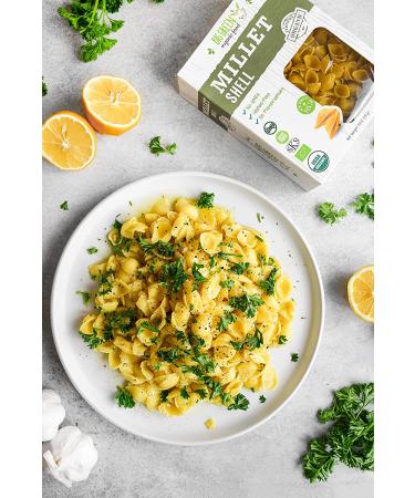 Organic Millet Shell - Gluten-Free, Lectin-Free, Non-GMO, Vegan - 6g Protein - Wheat & Rice Alternative - 8.8oz (1 Pack) - Buy Online on SooperMarket.com